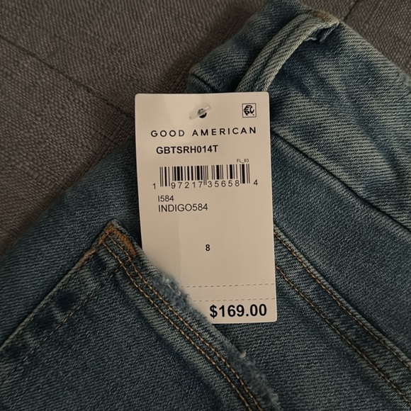NWOT Good American Raw Hem Good Boy Jeans Size 8 - Picture 5 of 6